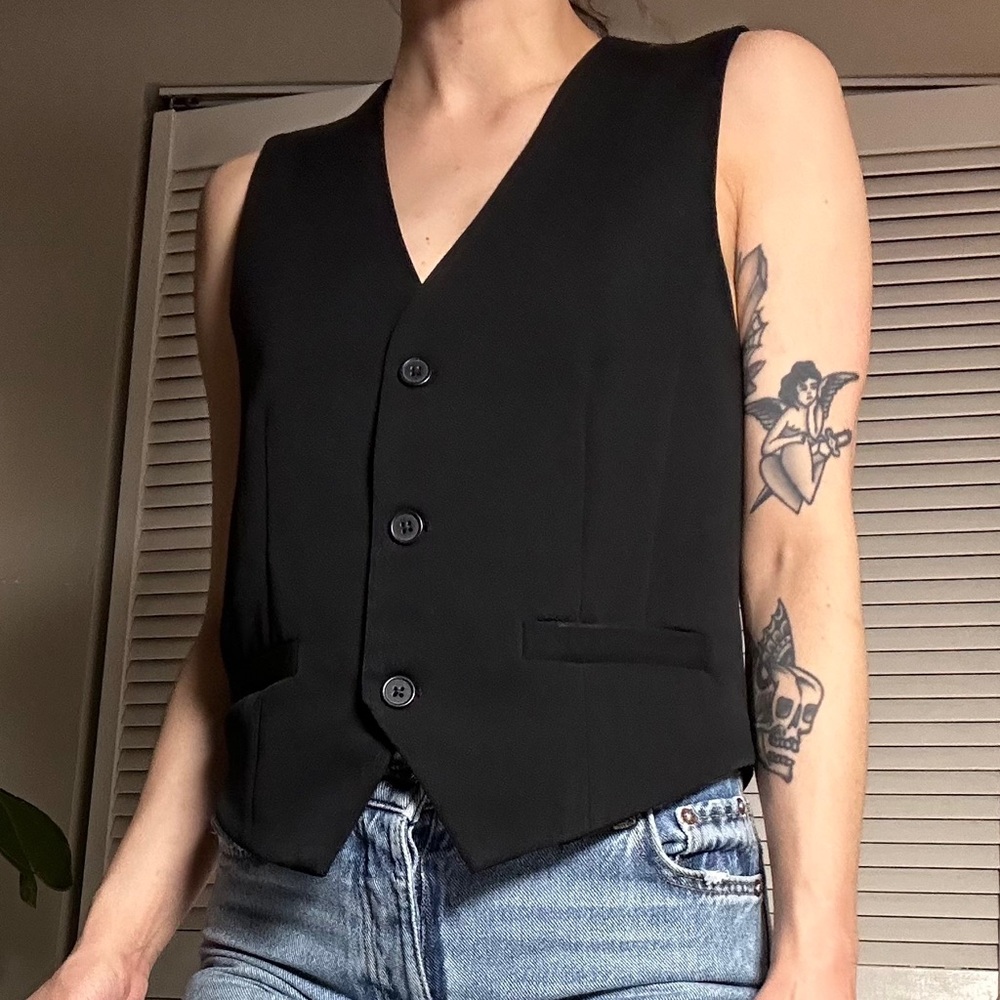 Steve Madden Women’s Black Suit Vest Sz S #Workwear #Minimalist #90sStyle